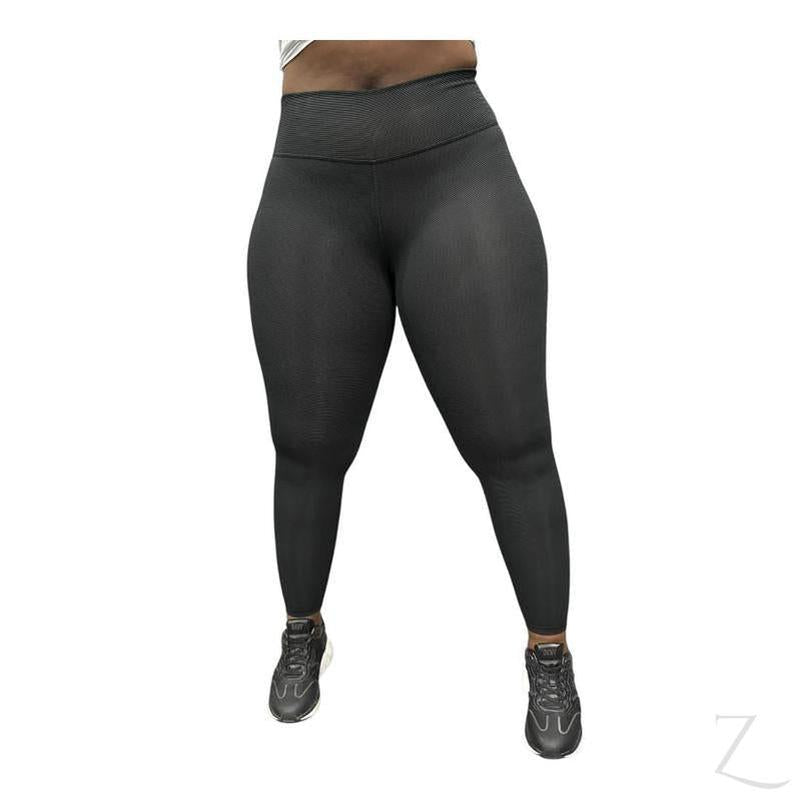 Buy-Ladies Super Stretchy Strong Leggings | Ribbed | "Zinga" - A Grade-Black-XS-Online-in South Africa-on Zalemart
