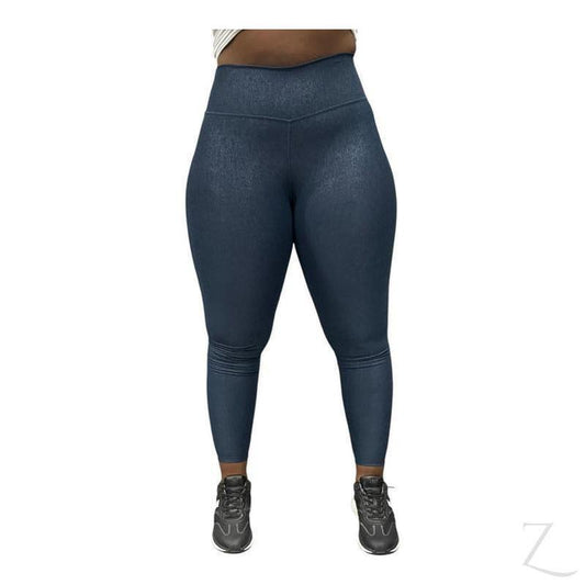 Buy-Ladies Super Stretchy Strong Leggings | Shiny | "Zinga" - A Grade-Navy Blue-S-Online-in South Africa-on Zalemart