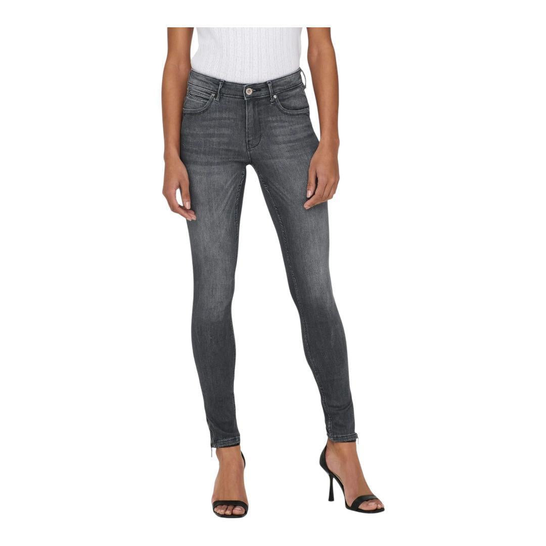 Buy-Ladies Super Stretchy Super Skinny Ankle Grazer Denim Jeans | Zip Detail | "Phela" - A Grade-Grey-24-Regular-Online-in South Africa-on Zalemart