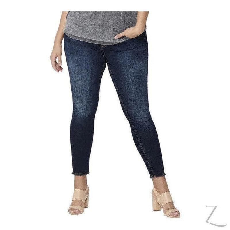 Buy-Ladies Super Stretchy Super Skinny Raw Hem Denim Jeans | Big Sizes | "Phela" - B Grade-Online-in South Africa-on Zalemart