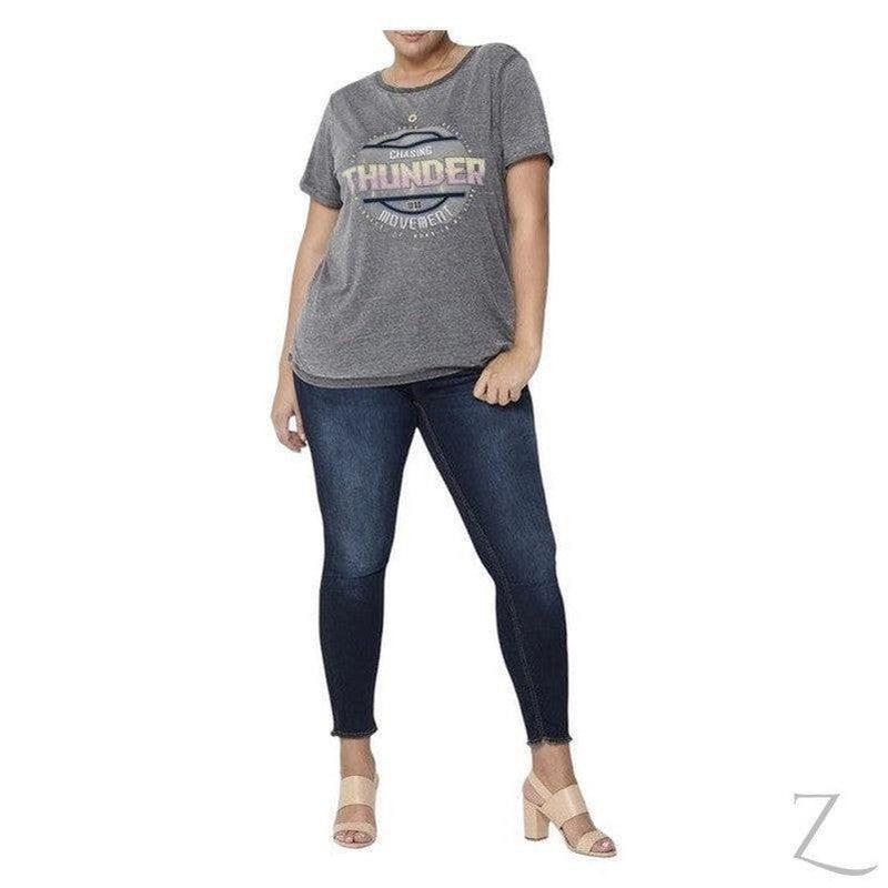 Buy-Ladies Super Stretchy Super Skinny Raw Hem Denim Jeans | Big Sizes | "Phela" - B Grade-Online-in South Africa-on Zalemart