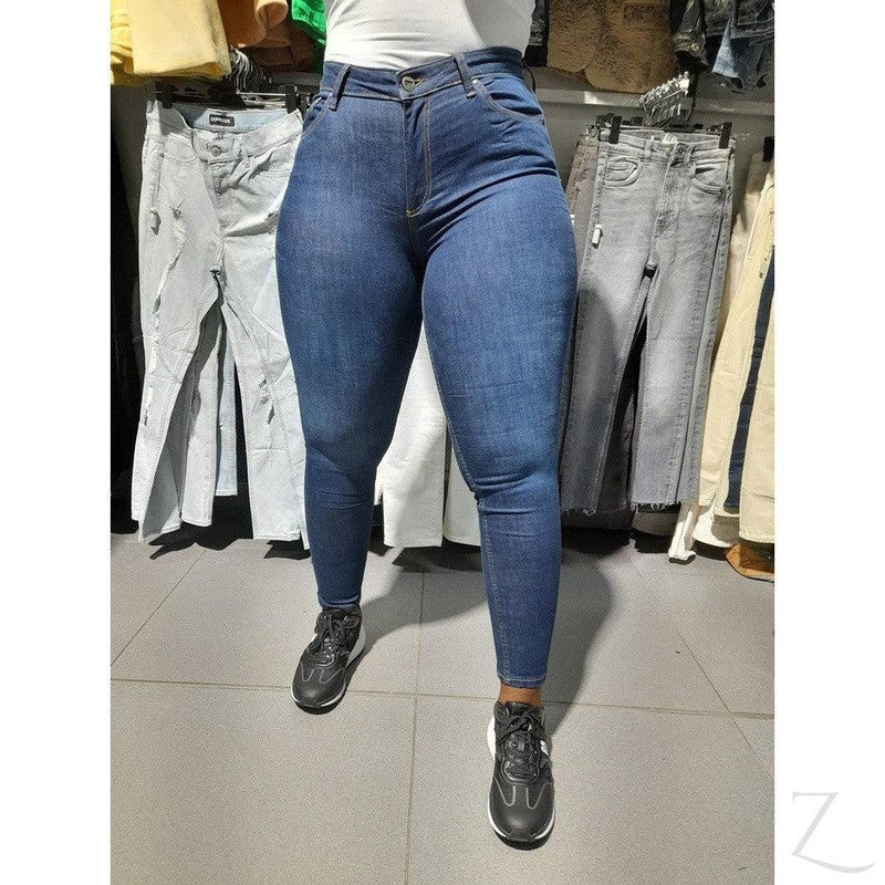 Buy-Ladies Super Stretchy Super Skinny Strong Denim Jeans | Plain | "Kuni"-Online-in South Africa-on Zalemart