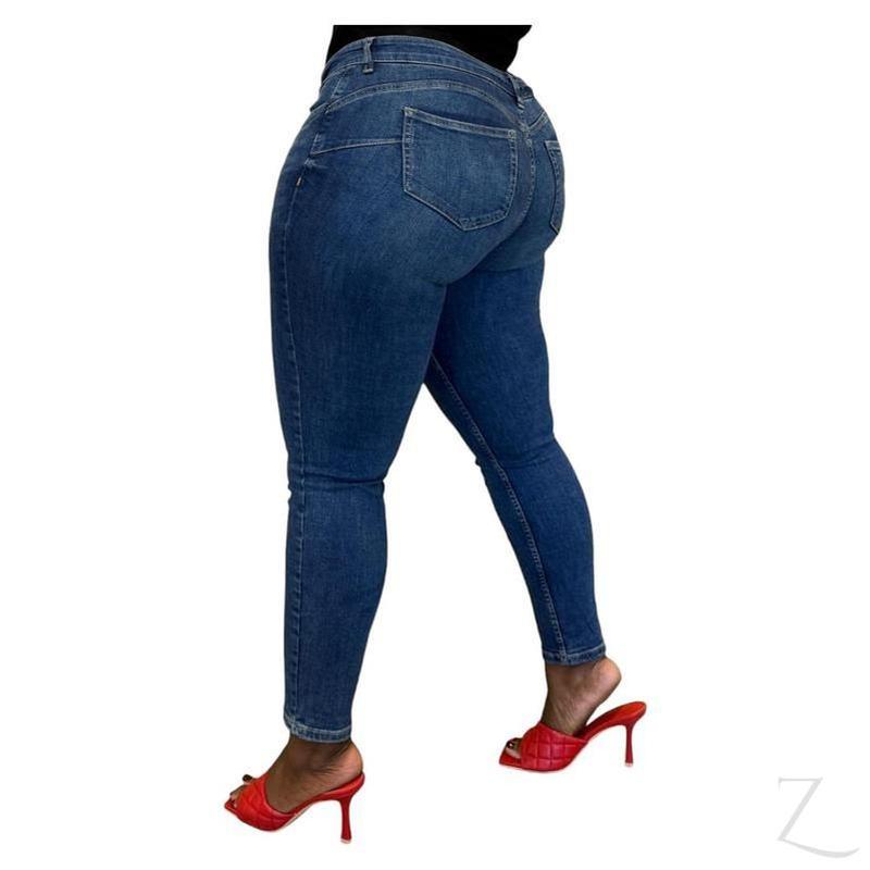 Buy-Ladies Super Stretchy Super Strong Skinny Push Up Denim Jeans | Plain | "Sithelo" - B Grade-Online-in South Africa-on Zalemart