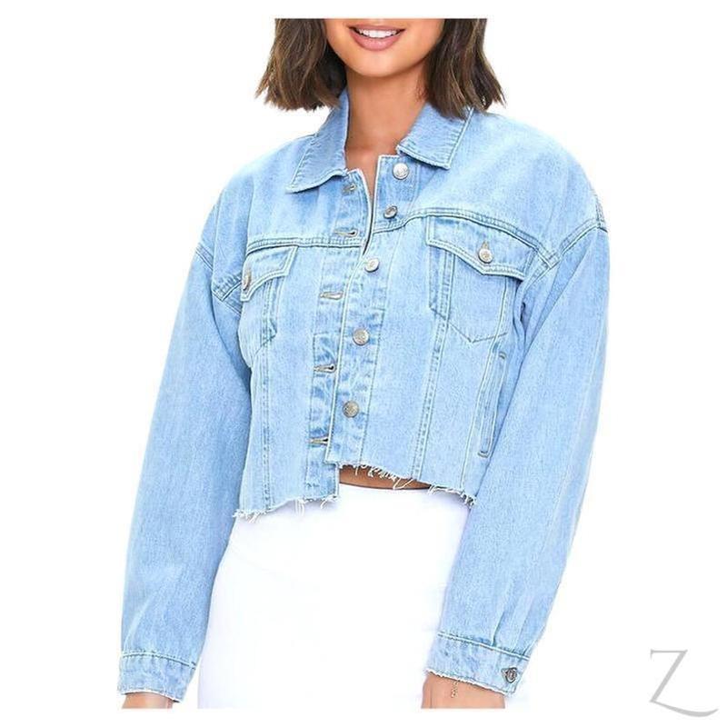 Buy-Ladies Super Strong Cropped Denim Jacket | Plain | "Fele" - B Grade-Online-in South Africa-on Zalemart