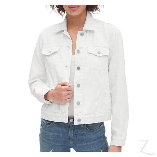 Buy-Ladies Super Strong Icon Denim Jacket | Plain | "Bobo"-White-XXS-Regular-Online-in South Africa-on Zalemart