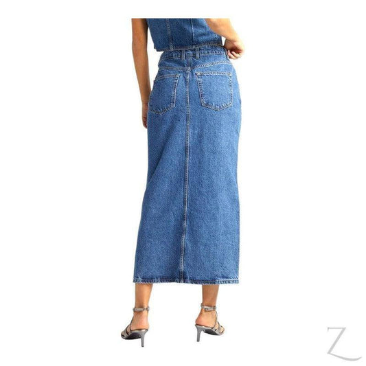 Buy-Ladies Super Strong Plain Pencil Denim Skirt | Maxi | "Mina" - B Grade-Online-in South Africa-on Zalemart
