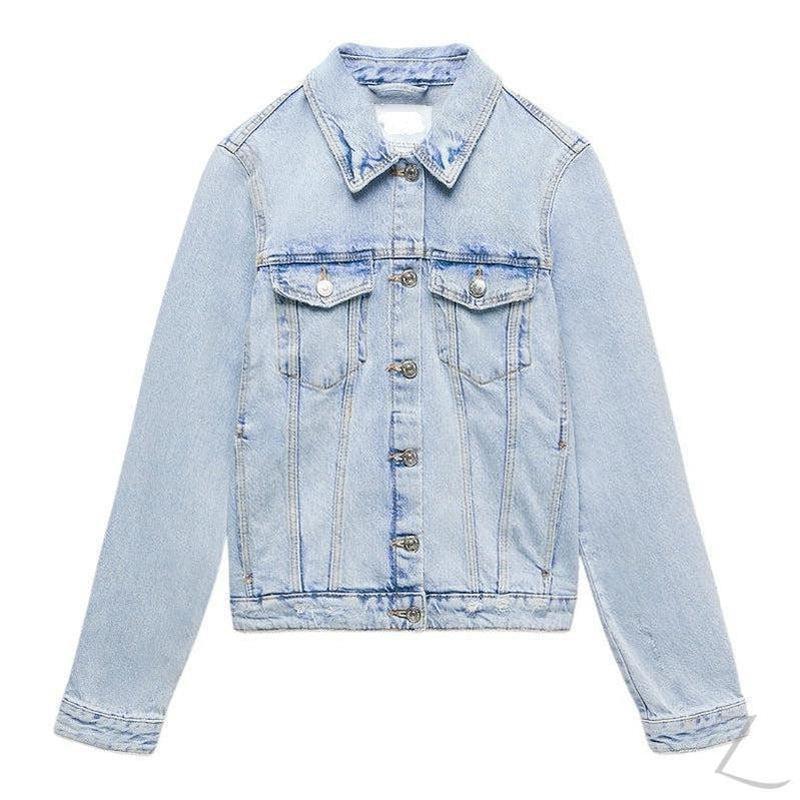 Buy-Ladies Super Strong Short Denim Jacket | Plain | "Zia" - B Grade-Light Blue-XS-Online-in South Africa-on Zalemart
