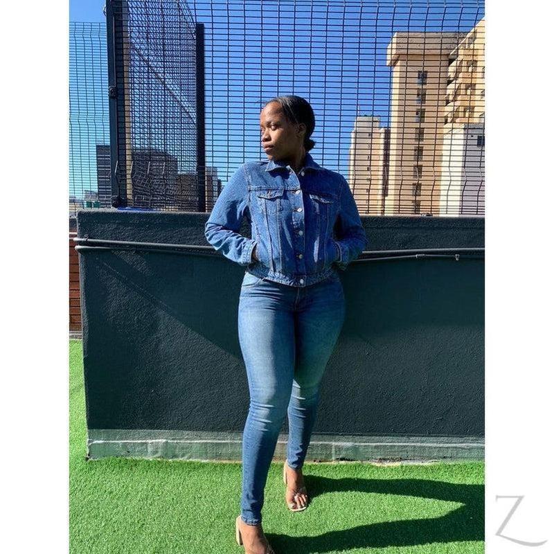 Buy-Ladies Super Strong Short Denim Jacket | Plain | "Zia" - B Grade-Online-in South Africa-on Zalemart