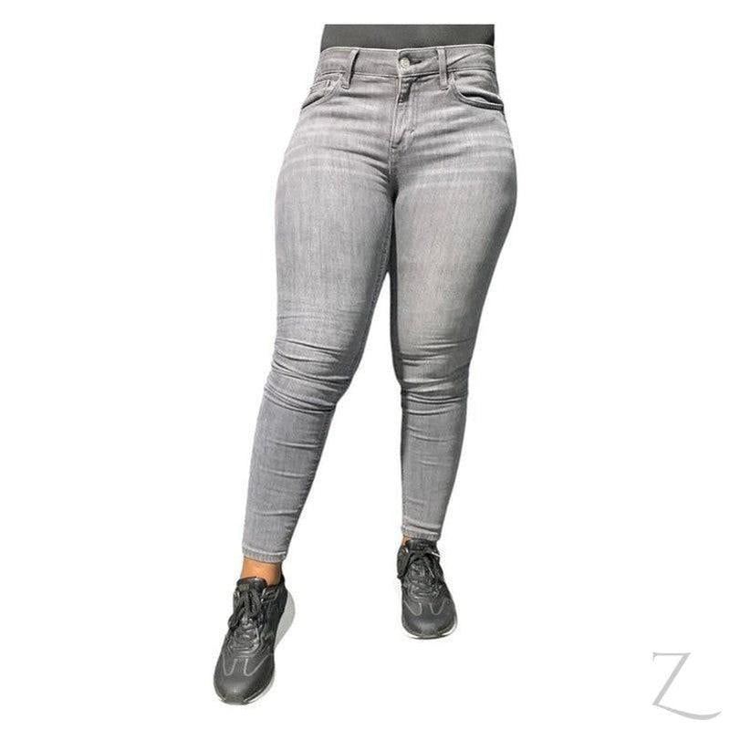 Buy-Ladies Super Strong Slightly Stretchy Skinny Denim Jeans | Plain | "Roo" - B Grade-Grey-24-Regular-Online-in South Africa-on Zalemart