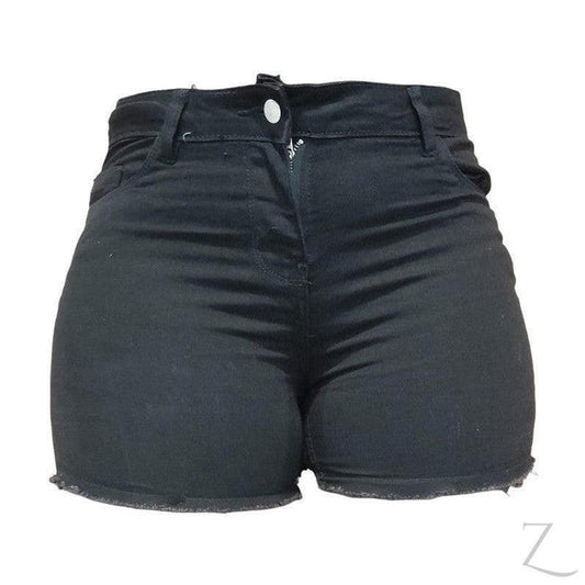 Buy-Ladies Super Strong Stretchy Denim Shorts | "Cope" - B Grade-Black-30-Online-in South Africa-on Zalemart