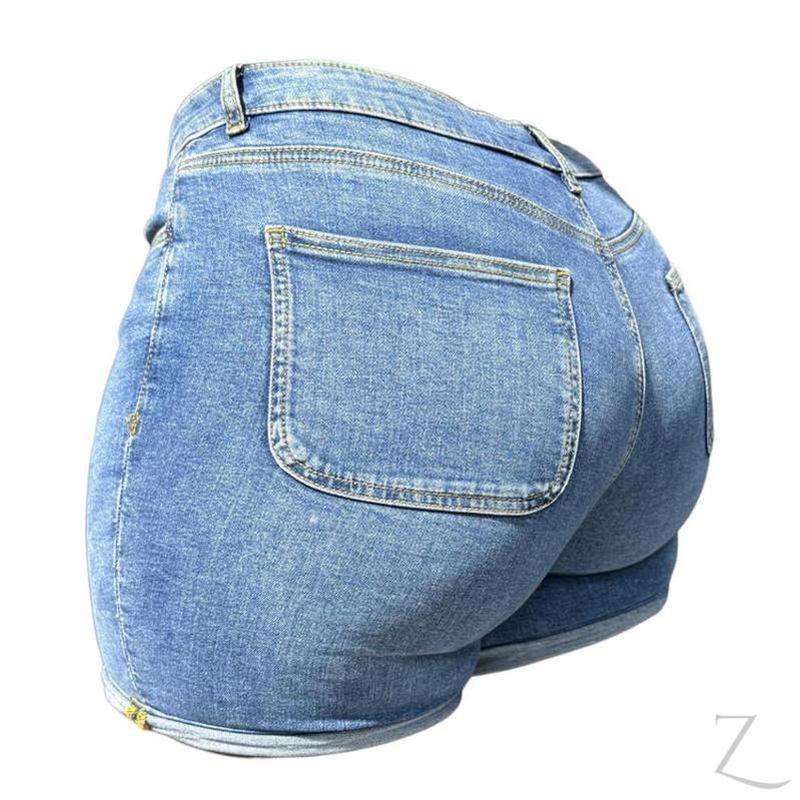 Buy-Ladies Super Strong Stretchy Denim Shorts | "Zana" - B Grade-Online-in South Africa-on Zalemart