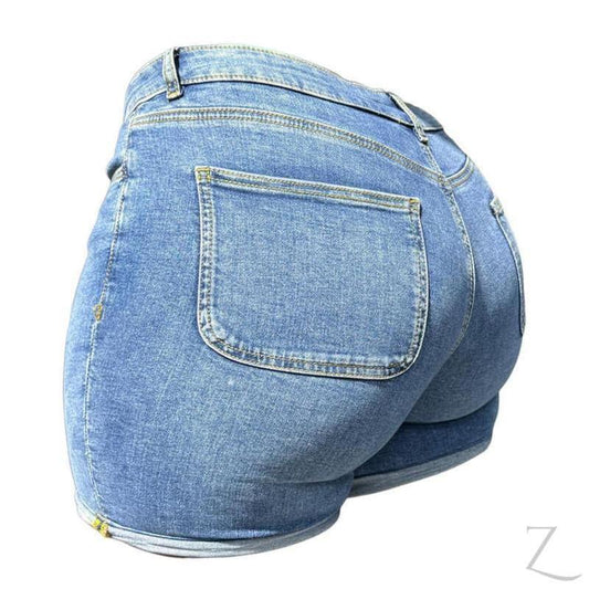 Buy-Ladies Super Strong Stretchy Denim Shorts | "Zana" - B Grade-Online-in South Africa-on Zalemart