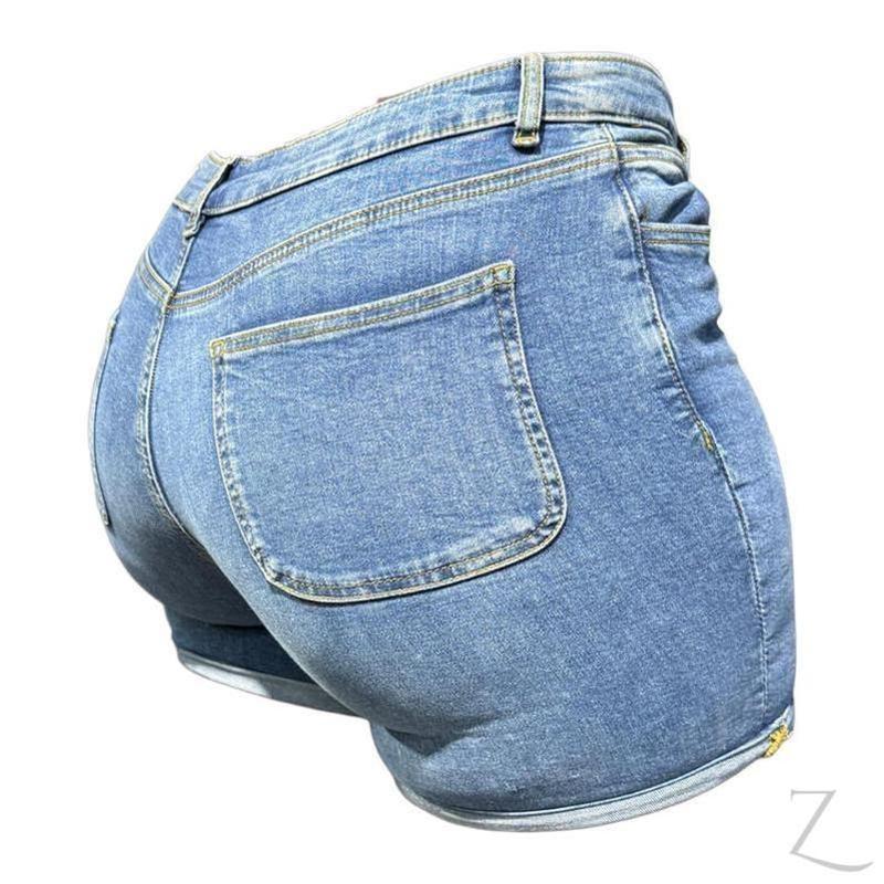 Buy-Ladies Super Strong Stretchy Denim Shorts | "Zana" - B Grade-Online-in South Africa-on Zalemart