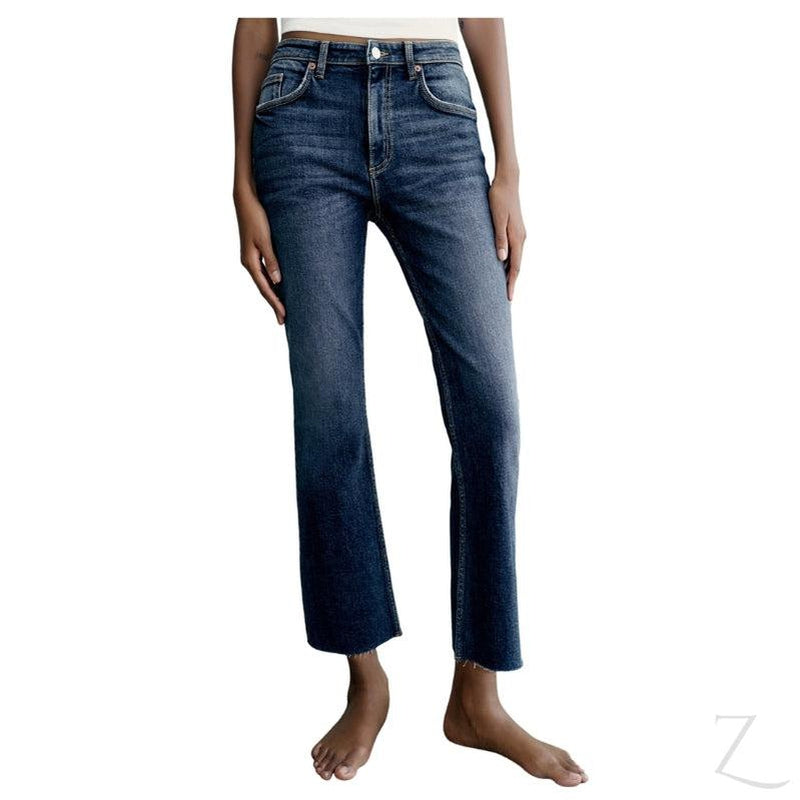 Buy-Ladies Super Strong Stretchy Flared Denim Jeans | Cropped | "Zia"-Online-in South Africa-on Zalemart