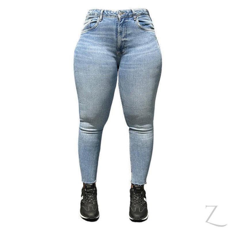 Buy-Ladies Super Strong Stretchy Skinny Denim Jeans | Cropped | "Zia" - B Grade-Blue-26-Online-in South Africa-on Zalemart