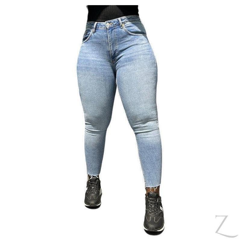 Buy-Ladies Super Strong Stretchy Skinny Denim Jeans | Cropped | "Zia" - B Grade-Light Blue-28-Online-in South Africa-on Zalemart