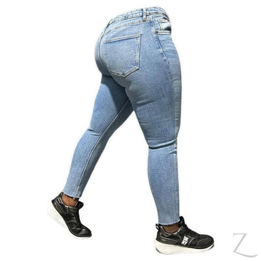 Buy-Ladies Super Strong Stretchy Skinny Denim Jeans | Cropped | "Zia" - B Grade-Online-in South Africa-on Zalemart