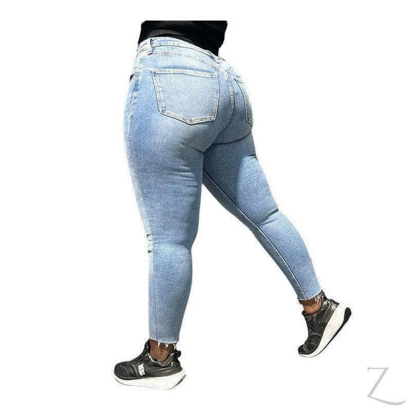 Buy-Ladies Super Strong Stretchy Skinny Denim Jeans | Cropped | "Zia" - B Grade-Online-in South Africa-on Zalemart