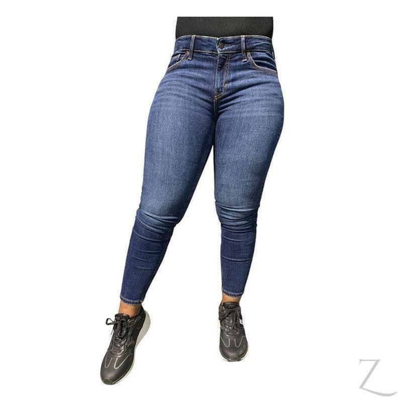 Buy-Ladies Super Strong Stretchy Skinny Denim Jeans | Plain | "Roo" - B Grade-Dark Blue-26-Regular-Online-in South Africa-on Zalemart