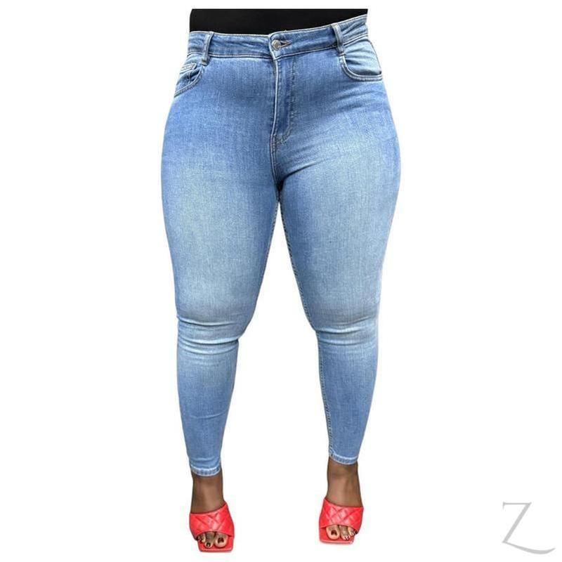 Buy-Ladies Super Strong Super Skinny Slightly Stretchy Denim Jeans | Plain | "Rio" - B Grade-Light Blue-28-Online-in South Africa-on Zalemart