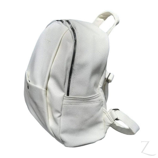 Buy-Ladies Urban Backpack | Front Pocket | "Dube"-White-Online-in South Africa-on Zalemart