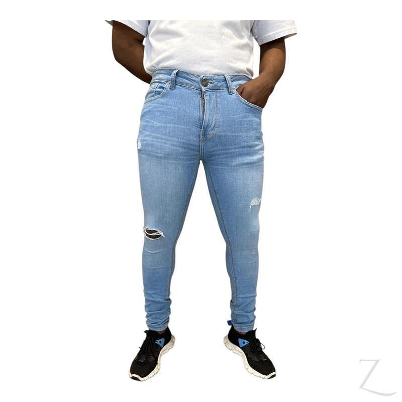Buy-Men's Super Skinny Strong Stretchy Denim Jeans | Ripped | "Wow" - B Grade-Online-in South Africa-on Zalemart