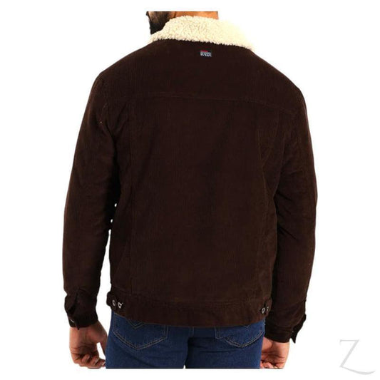 Buy-Men's Super Strong Corduroy Denim Jacket | Sherpa Lining | "Theku" - A Grade-Online-in South Africa-on Zalemart