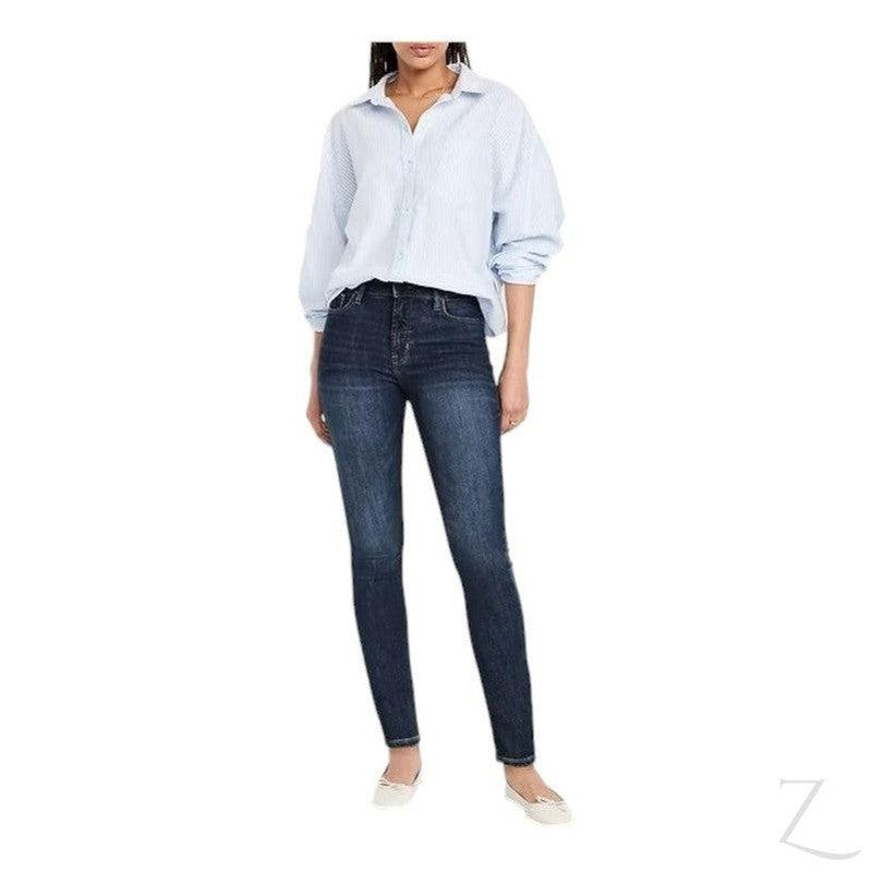 Ladies High Rise Super Skinny Super Strong Stretchy Denim Jeans | Plain | "Samina" - A Grade