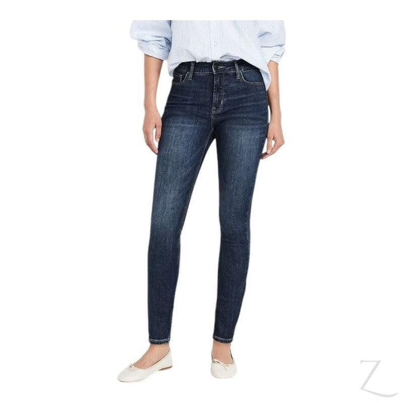 Ladies High Rise Super Skinny Super Strong Stretchy Denim Jeans | Plain | "Samina" - A Grade