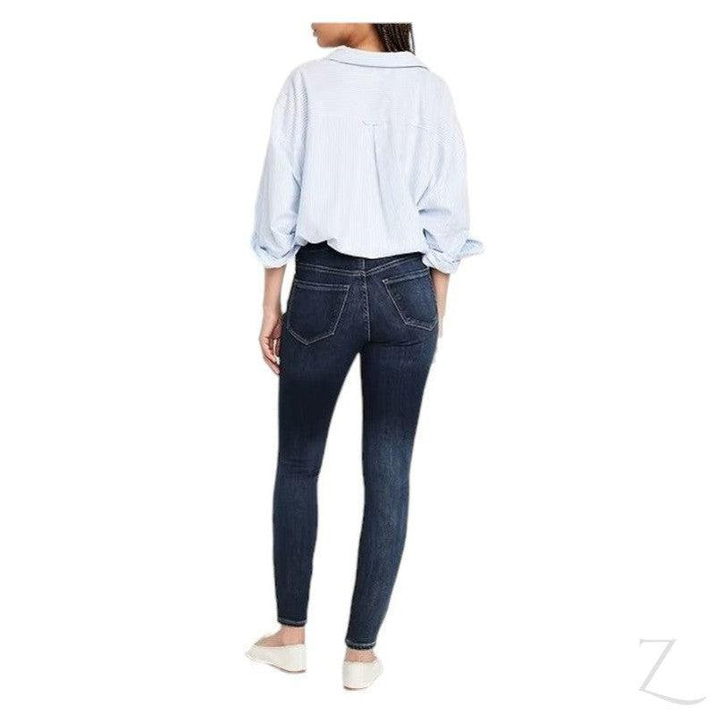Ladies High Rise Super Skinny Super Strong Stretchy Denim Jeans | Plain | "Samina" - A Grade