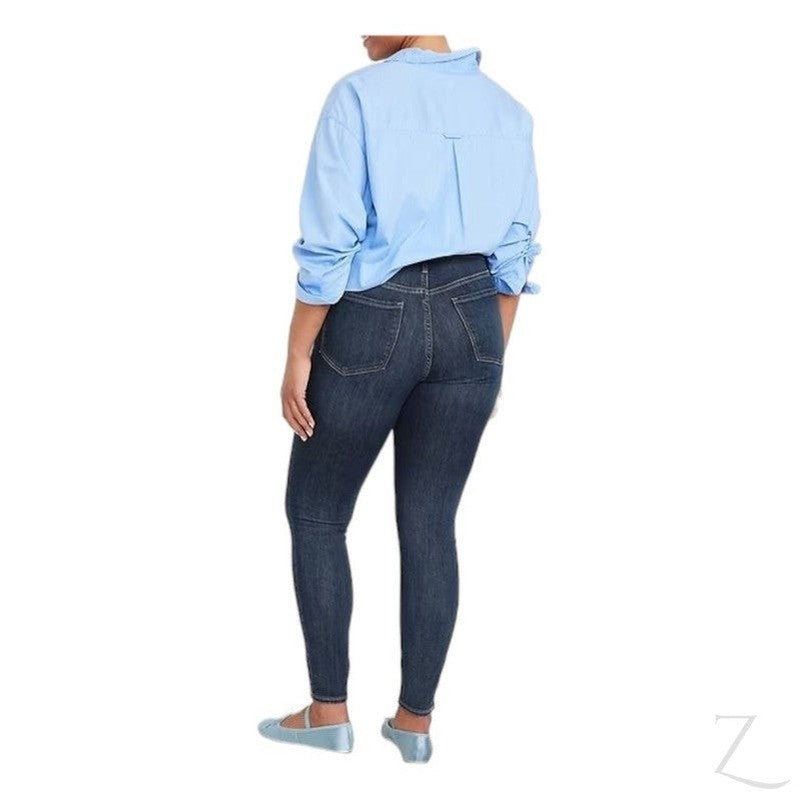 Ladies High Rise Super Skinny Super Strong Stretchy Denim Jeans | Plain | "Samina" - A Grade