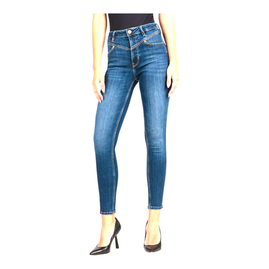 Ladies High Rise Super Stretchy Super Skinny Strong  Denim Jeans | Front Yoke | "Gela" - A Grade
