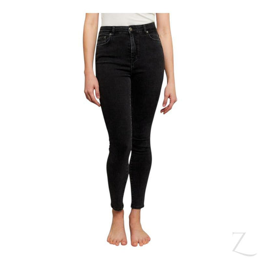 Ladies High Rise Super Stretchy Super Skinny Super Strong Denim Jeans | Detailed | "Khumba" - A Grade