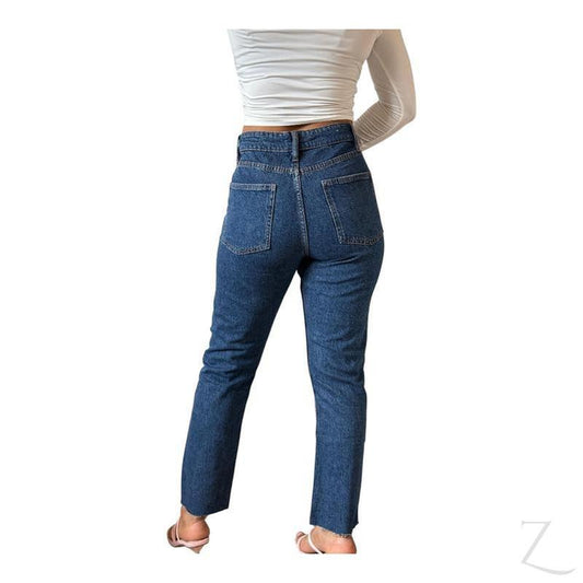 Ladies Super Strong Straight Leg Denim Jeans | Cropped | "Rio" -  A Grade