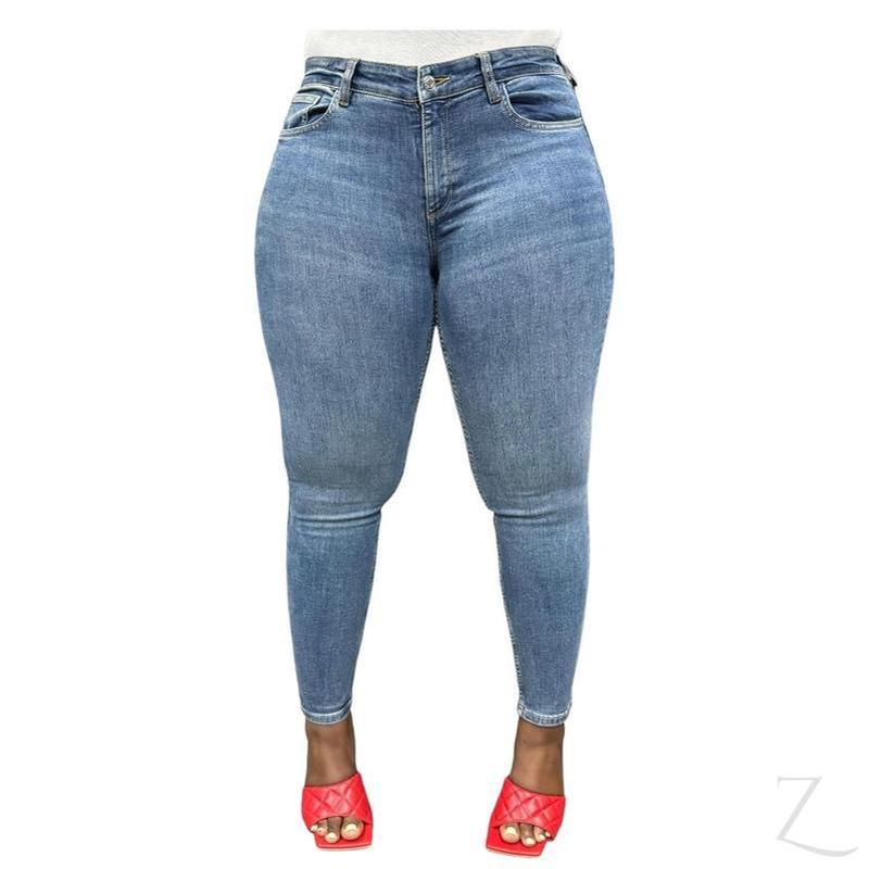 Ladies Super Stretchy Super Strong Skinny Push Up Denim Jeans Plain