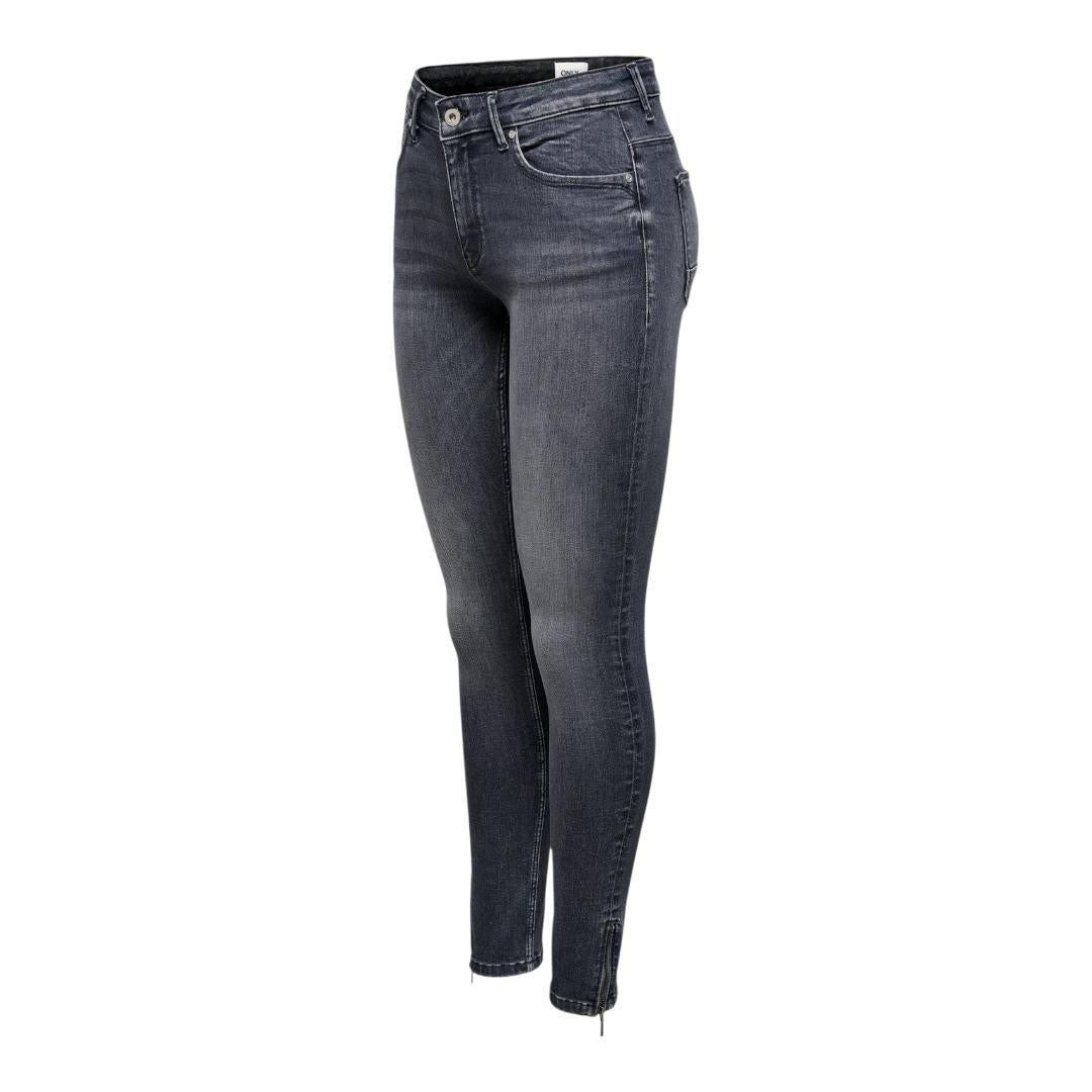 Ladies Super Stretchy Super Skinny Ankle Grazer Denim Jeans | Zip Detail | "Phela" - A Grade