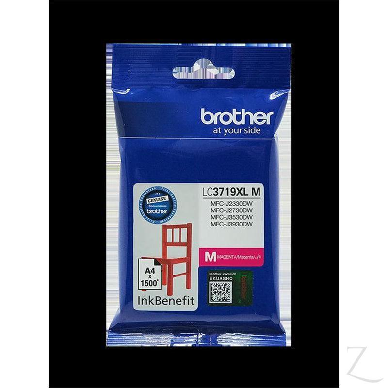 Brother High Yield Magenta Cartridge for MFCJ3530/ MFCJ3930/ MFCJ2330DW/ MFCJ2730DW | LC3719XL-M