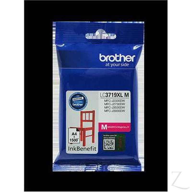 Brother High Yield Magenta Cartridge for MFCJ3530/ MFCJ3930/ MFCJ2330DW/ MFCJ2730DW | LC3719XL-M