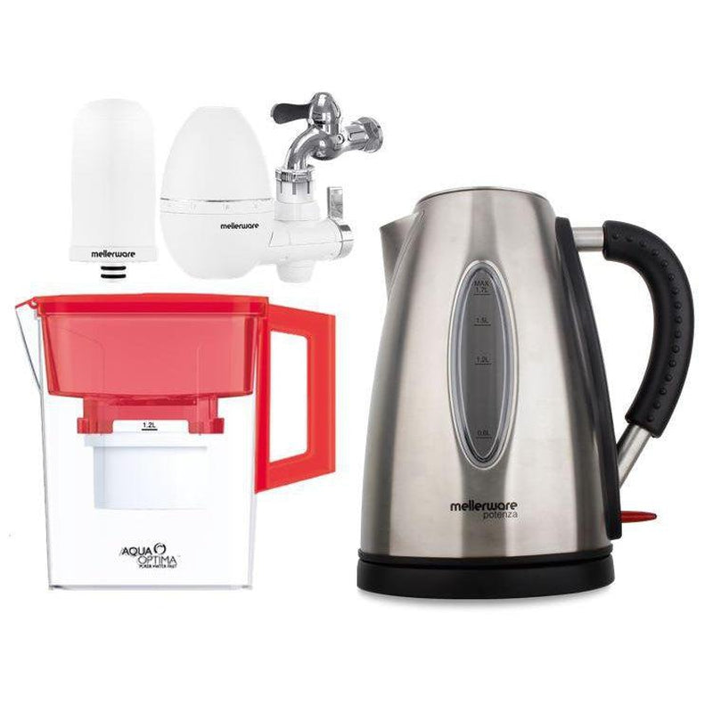 Mellerware Pack 3 Piece Set Kettle+Water Jug+Tap filter