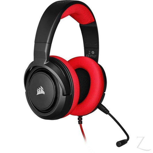 CORSAIR HS35 Stereo Gaming Headset; Red (1 to 2 Splitter included)