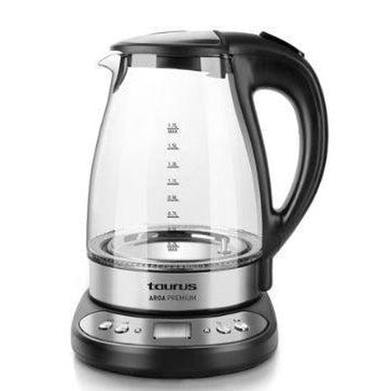 Taurus Kettle 360 degree Cordless Glass Black 1.7L 2200W "Aroa Premium"
