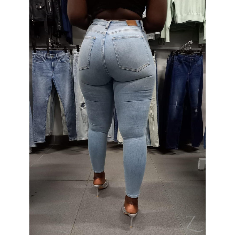 Buy-Ladies High Waist Super Skinny Stretchy Strong Denim Jeans | Ripped | "Diza"-Online-in South Africa-on Zalemart