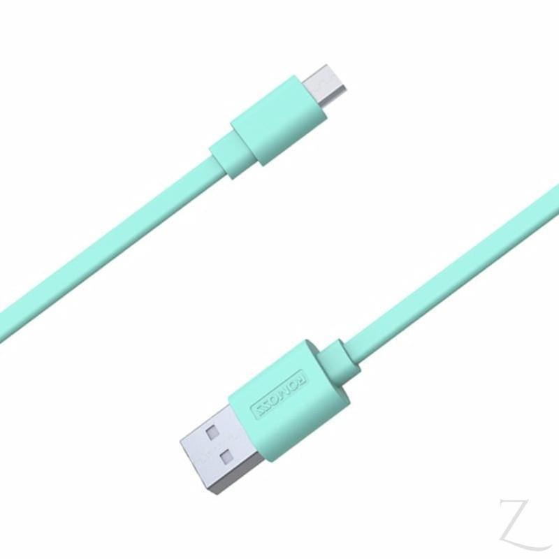 Romoss USB to Micro USB 1m Flat Cable - Green