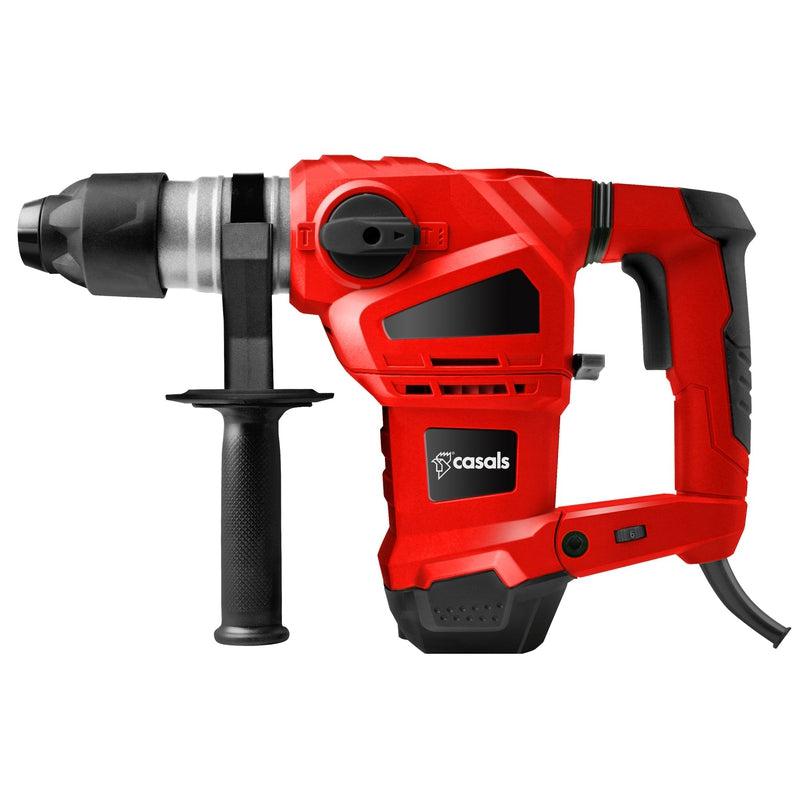 Casals Drill Rotary Hammer With Auxiliary Handle Plastic Red 3 Function 1500W