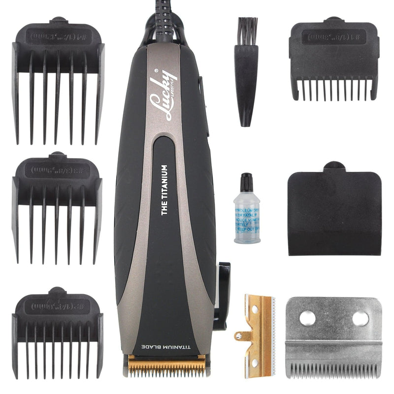 Lucky Hair Clipper Titanium Black 10W "Titanium"