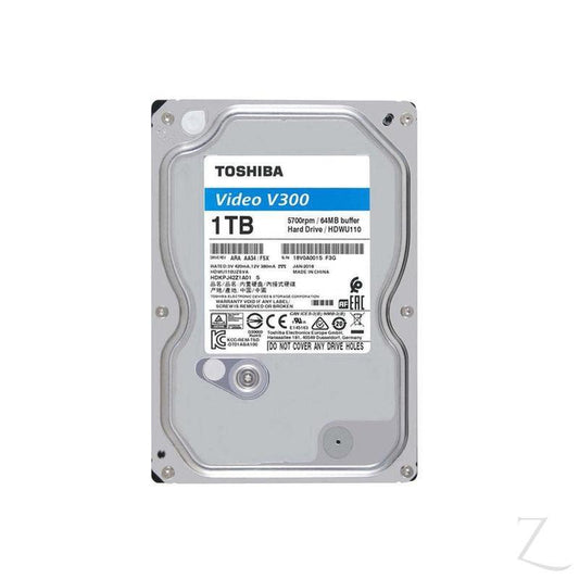 Toshiba V300 1TB HDWU110UZSVA 57RPM Video Streaming HDD