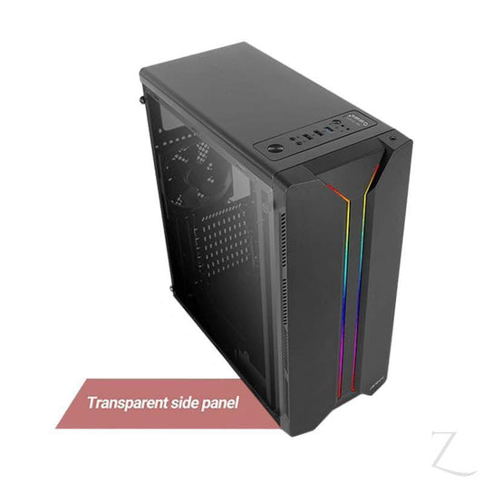 Antec NX110 ARGB Clear Side (GPU 350mm) ATX | Micro ATX | Mini ITX Gaming Chassis - Black