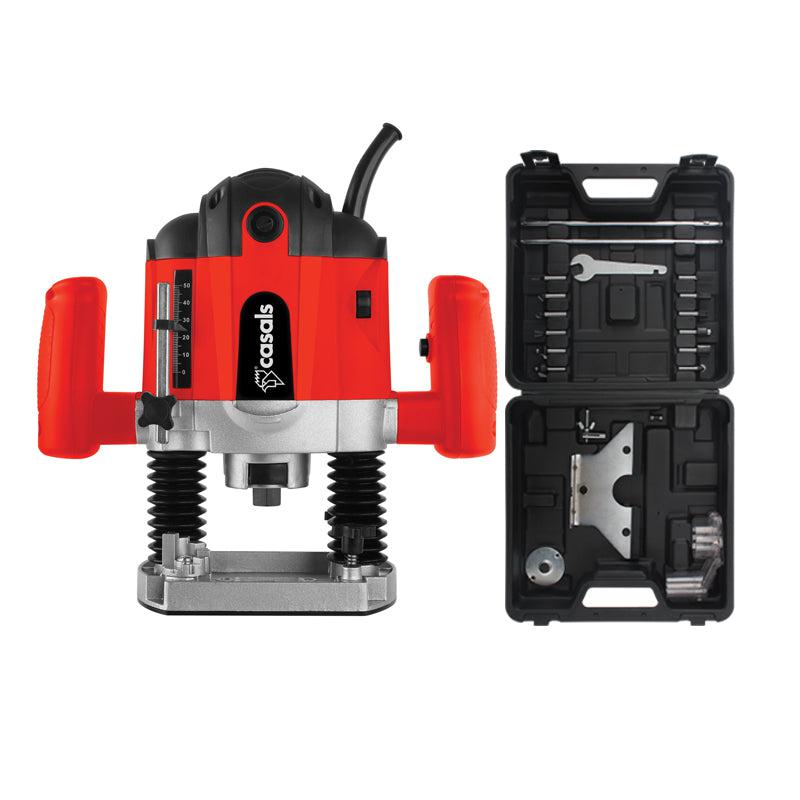 Casals Router 12 Piece Set Plastic Red 1200W
