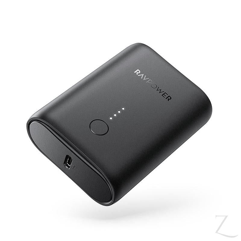 RAVPOWER 10000mAh 1x USB|1x Type-C PD18W/QC3.0 Power Bank - Black
