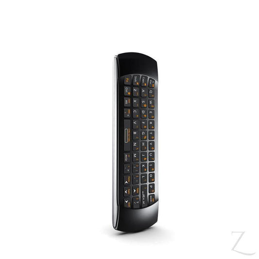 Rii Wireless QWERTY Air Mouse Dual-Sided IR Remote Keyboard - Black
